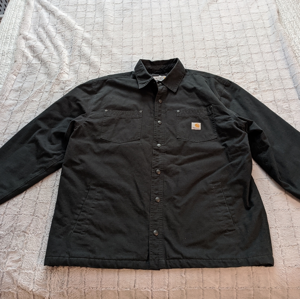 Carhartt Snap-Up Black Work Jacket